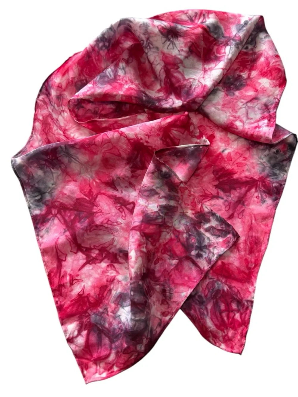 Silk Scarf Belt Boho Festival Coastal Cowgirl Waist Wrap Red Black White 58” L
